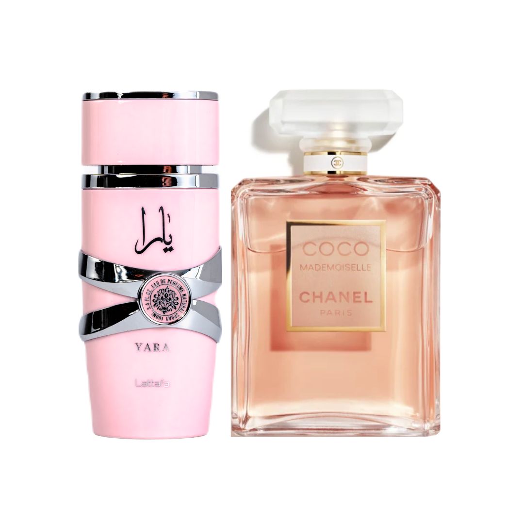 PERFUMES YARA LATAFFA + COCOMADEMOISELLE