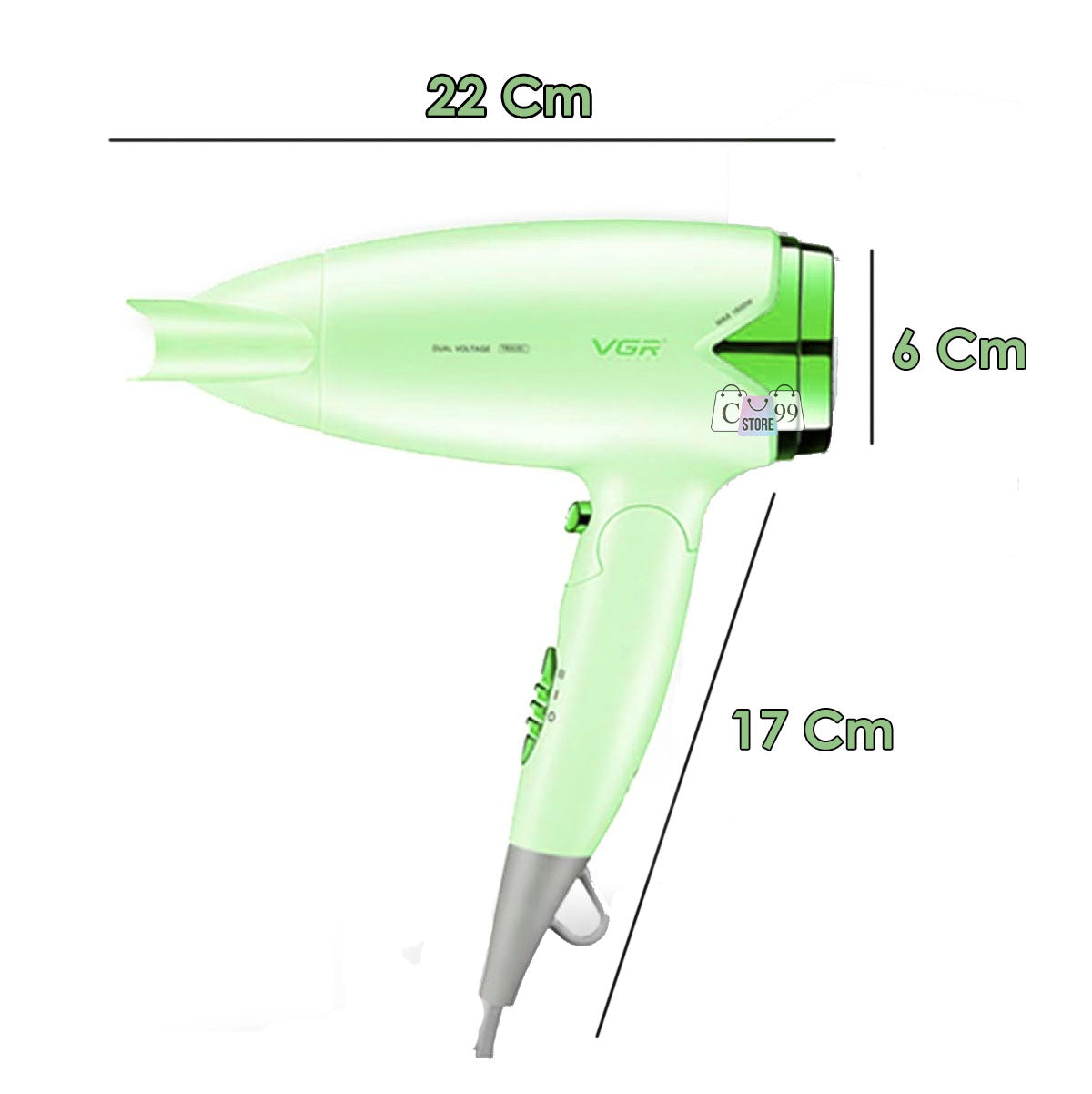 Secador  Viajero De Cabello VGR-428