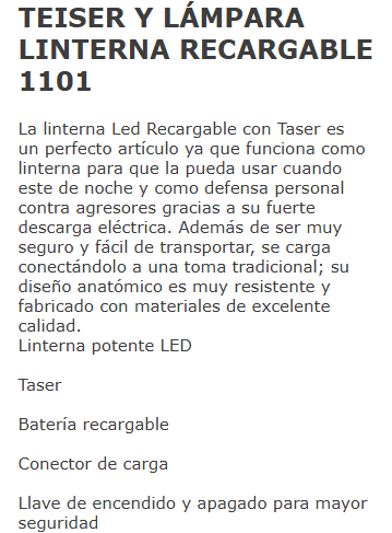 TEISER Y LÁMPARA LINTERNA RECARGABLE 11