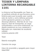 TEISER Y LÁMPARA LINTERNA RECARGABLE 11