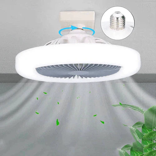 ⚡¡¡Venta relámpago!!Ventilador LED Inteligente TurboMax™ 💨 2 en 1 [Se Instala como un Bombillo]