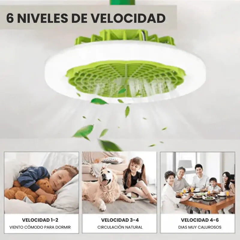 ⚡¡¡Venta relámpago!!Ventilador LED Inteligente TurboMax™ 💨 2 en 1 [Se Instala como un Bombillo]