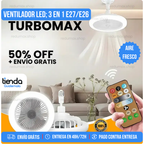 ⚡¡¡Venta relámpago!!Ventilador LED Inteligente TurboMax™ 💨 2 en 1 [Se Instala como un Bombillo]