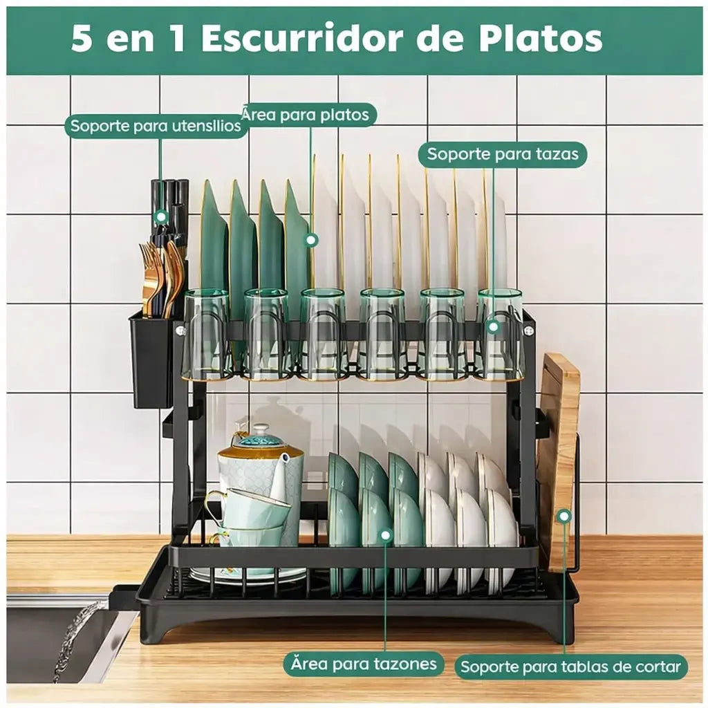 🏡Escurridor de Platos Inteligente - Lavaplatos Siempre Seco [PAGA AL RECIBIR]🚛