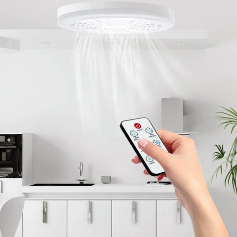⚡¡¡Venta relámpago!!Ventilador LED Inteligente TurboMax™ 💨 2 en 1 [Se Instala como un Bombillo]